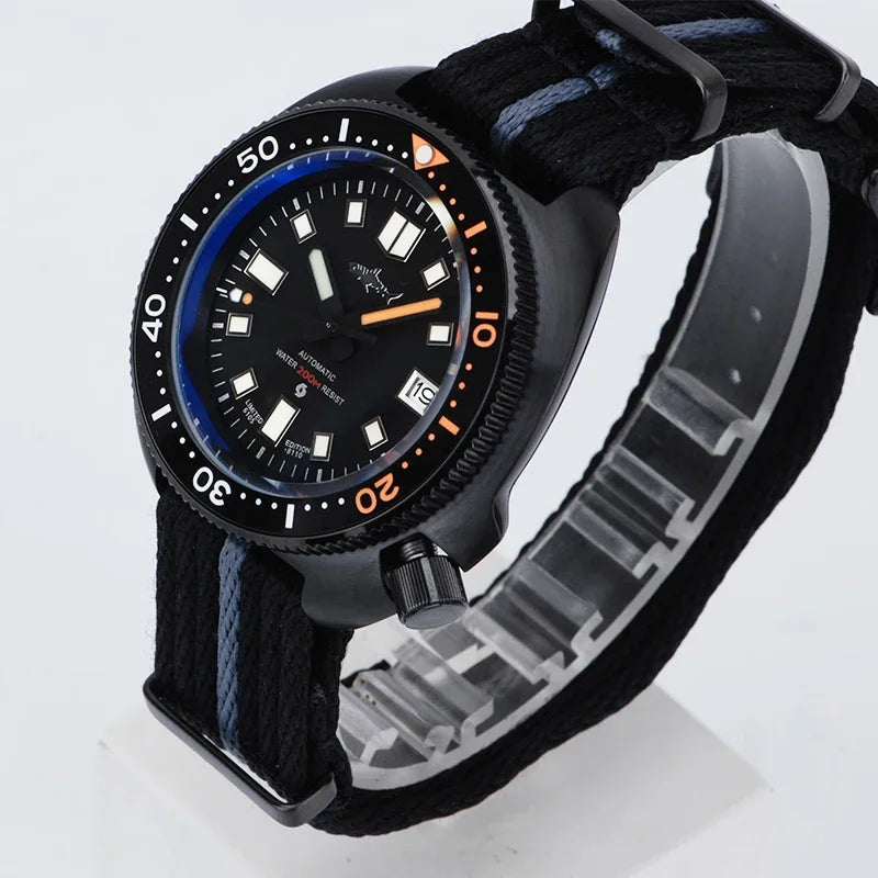 Relógio de Homem Heimdallr 44mm PVD 6105 Diver, Movimento Automático Japonês NH35, Impermeável 200M, Luneta em Cerâmica