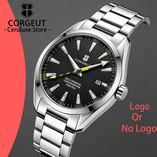 CORGEUT 41mm Luxury NH35 MOVEMENT Watch for Man Sapphire Glass Sport Clock Watch Automatic Relogio Masculino Mechanical Watches