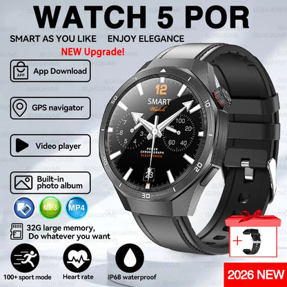 2026 New Watch 5 Pro Genuine Smart Watch GPS Map Navigation NFC Call 32GB memory Clock Built-in Video Music playback Smart Watch