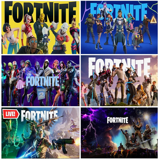Φόντο Διακόσμησης Πάρτι Γενεθλίων με Θέμα Fortnite, Παιχνίδι Σκοποβολής, Αλπακά Λάμα, Προμήθειες Πάρτι, Φόντο για Baby Shower και Παιδικά Δώρα