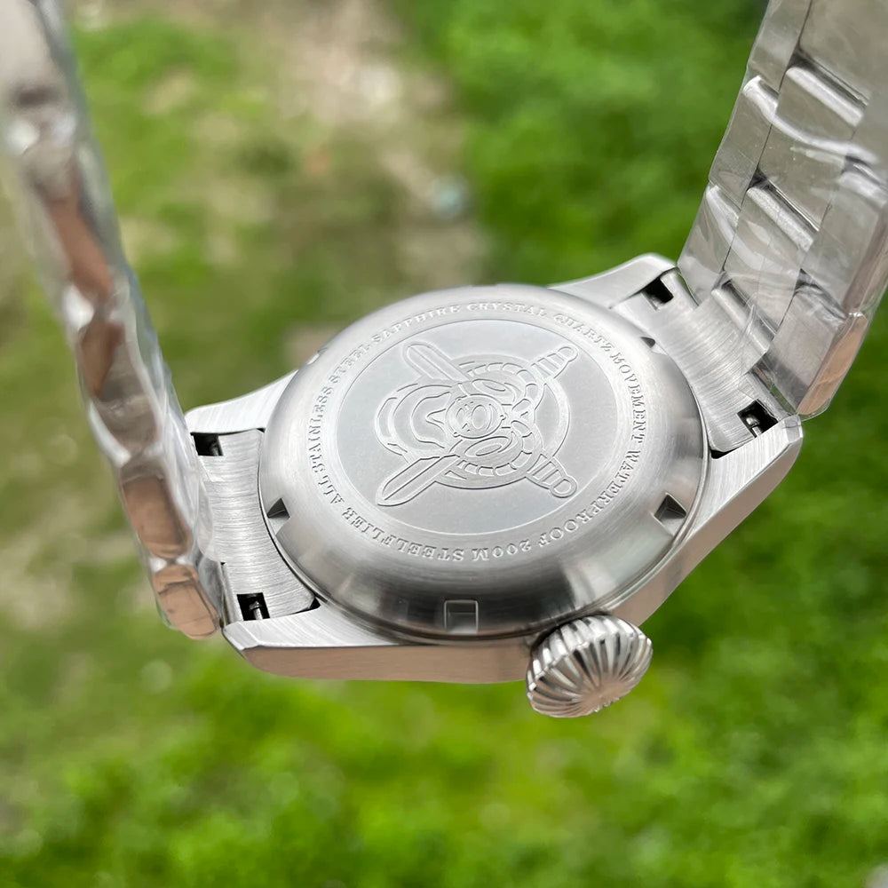 Relógio de Pulso de Quartzo de Luxo STEELFLIER Official SF746, Luminoso Suíço, Movimento Silencioso VH60, 20Bar, Impermeável, Multi-Fuso Horário
