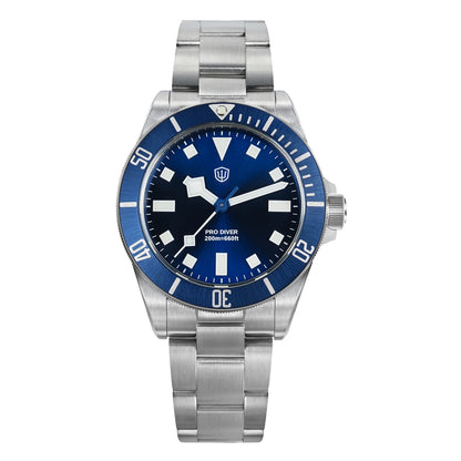 Watchdives WD1969 PRO Men Quartz Watch Sapphire Crystal Luminous Waterproof VH31Sweep Seconds Movement Stainless Steel Watches