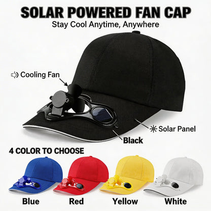 Solar Fan Cap UV Protection Hat Light Mesh Baseball Cap Cooling Fan For Fishing Golf Travel Sports Summer Item Sun Visor Hat