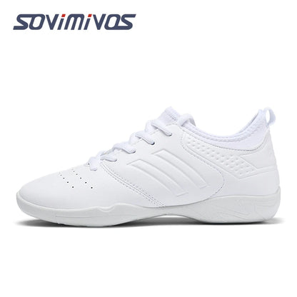 Zapatillas de baile para mujer, zapatillas deportivas planas y ligeras, zapatillas de gimnasia aeróbica de competición, zapatillas deportivas para fitness, zapatillas de baile blancas.