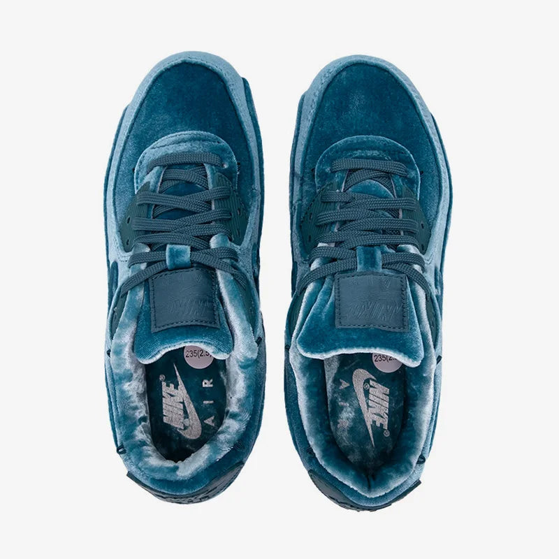Chaussures de sport Nike Authentic Air Max 90 Blue Velvet pour femme avec amorti à air DO2194-001
