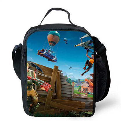 Lunchbags für Kinder, Cartoon-Fort-nite-Schul- und Picknicktaschen für Mädchen und Jungen, isolierte Kühltaschen für Kinder, tragbar und leicht