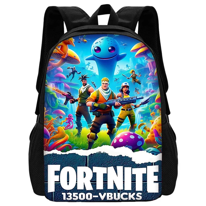 New Game Fortnite Child School Backpack with Shoulder Bag and Pencil Bags, School Bags for Boys and Girls, Best Gift