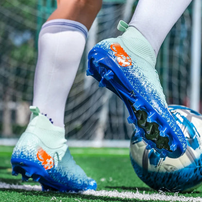 Muške i ženske nogometne kopačke visokog profila, neklizajuće nogometne tenisice, prozračne tenisice za futsal trening, gležnjače za nogomet na vanjskoj travi