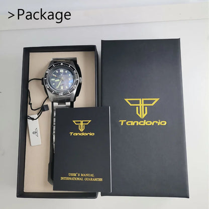 200M Water Resistant Mechanical Wristwatch Miyota 8215 Domed Sapphire Glass 120 clicks Bezel Steel Band Luminous Marks