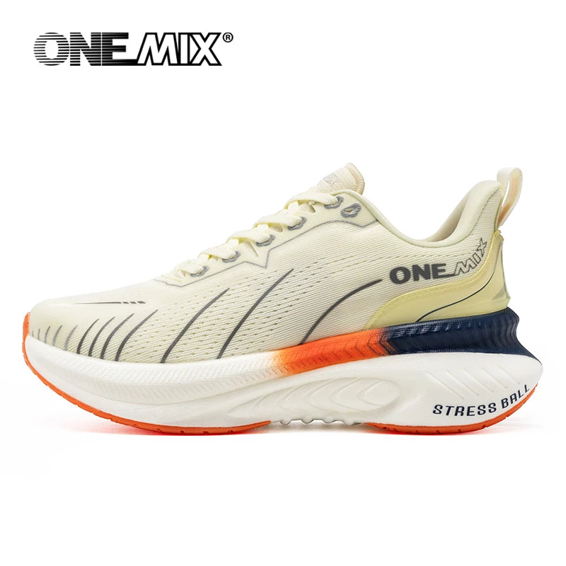 ONEMIX Scarpe da corsa da strada bianche da uomo Scarpe sportive da esterno con cuscinetto d'aria Scarpe da ginnastica da uomo Scarpe da jogging estive Calzature da donna