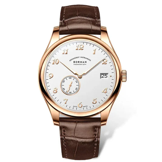 BORMAN Men Luxury Watch 41MM Automatic Watches Mechanical Wristwatch Ulththin Waterproof Sapphire Small Rotor Butterfly Clasp