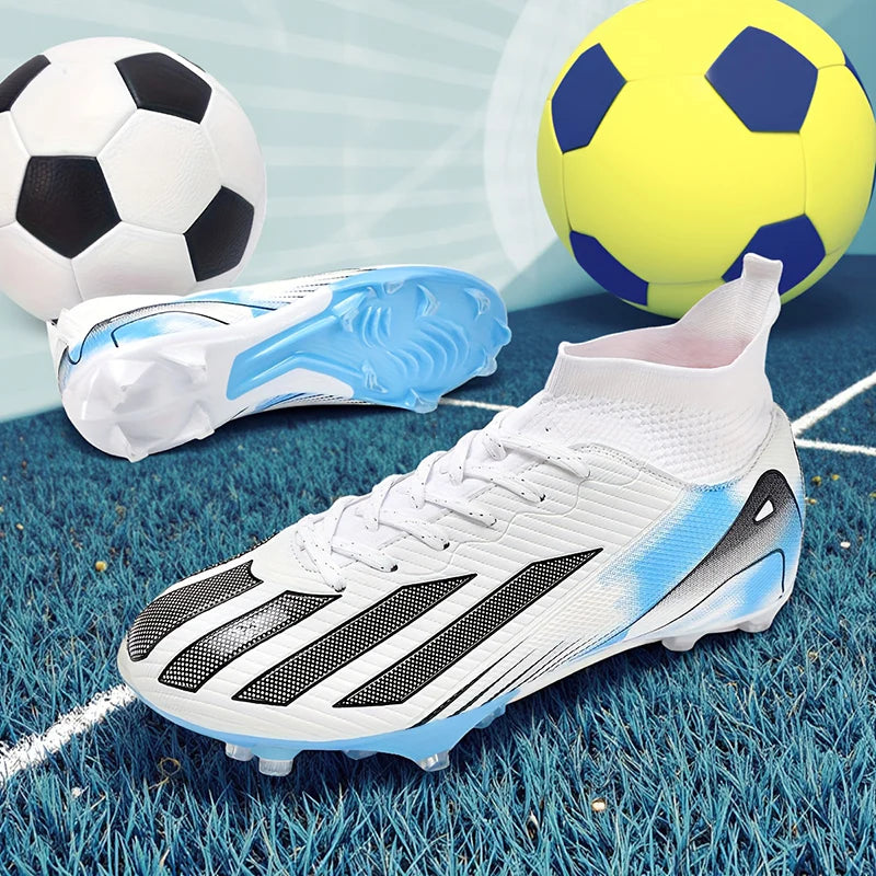 Ghete de fotbal pentru bărbați, crampoane pentru băieți, încălțăminte de fotbal ultraușoară sport, pentru adulți, profesională, antiderapantă și confortabilă, pentru antrenament și meciuri pe iarbă