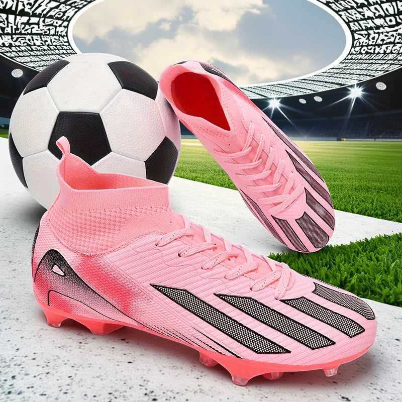 Ghete de fotbal pentru bărbați, crampoane pentru băieți, încălțăminte de fotbal ultraușoară sport, pentru adulți, profesională, antiderapantă și confortabilă, pentru antrenament și meciuri pe iarbă