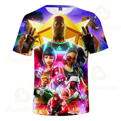 Fortnite Victory Royale Ninja Fashion 3D T-Shirts Summer Short Sleeve Children Clothing Cartoon Print Baby Clothes Kids T Shirt
