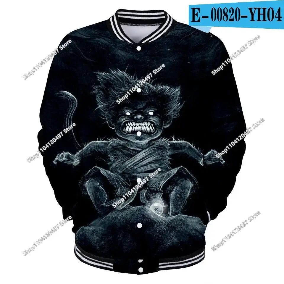 Dragon Ball Goku Kanji Symbol Men Zipper Hoodie Cartoon Japan Anime Women Sweatshirt 2025 New Fashion Children Jackets Coat, produit gaming premium Fraquane