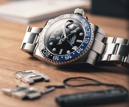 Montre automatique PAGANI DESIGN GMT 1662, montre-bracelet pour homme de 40 mm, étanche jusqu'à 100 m, montres-bracelets mécaniques pour homme Cloc