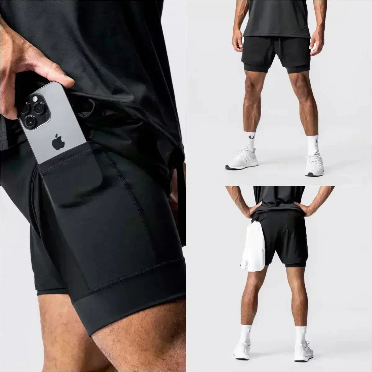 2026 Summer Dragon Ball  Goku Wolf Samurai 2-in-1 Gym Shorts 100% Cotton Oversized Fitness Retro Streetwear Unisex  Adults Kids