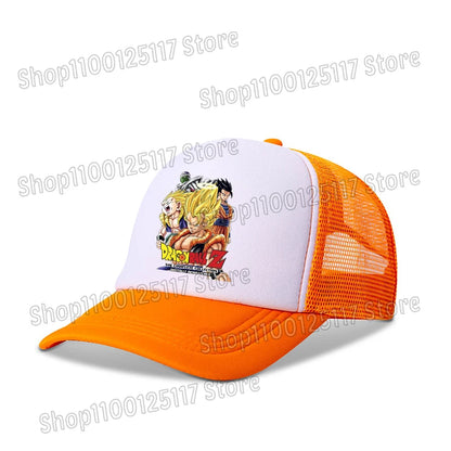 Dragon Ball Baseballkappe, Anime-Bedruckte Kappen, atmungsaktive Schirmmütze, Cartoon, Goku, Sommersport, Snapback, Mesh-Sonnenhut, Geschenk für Kinder