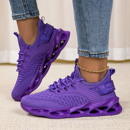 Zapatillas deportivas de moda para mujer, zapatillas con plataforma, zapatos planos de primavera-invierno, zapatillas de running para mujer, tallas grandes, 43