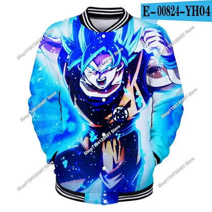 Dragon Ball Goku Kanji Symbol Men Zipper Hoodie Cartoon Japan Anime Women Sweatshirt 2025 New Fashion Children Jackets Coat, produit gaming premium Fraquane