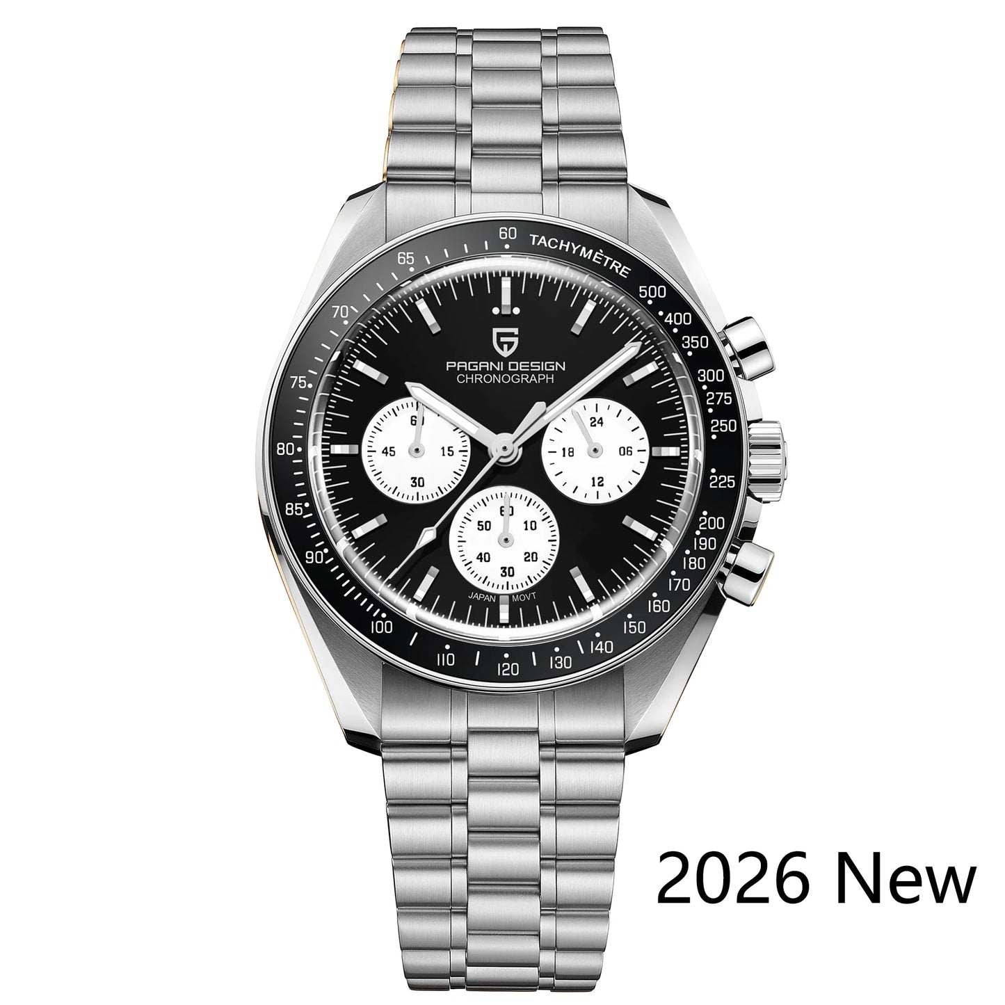 PAGANI DESIGN 2026 New Mens Watches Panda Moon Watch Luxury Quartz Watch For Men Automatic Date Sport Chronograph Wristwatch Men