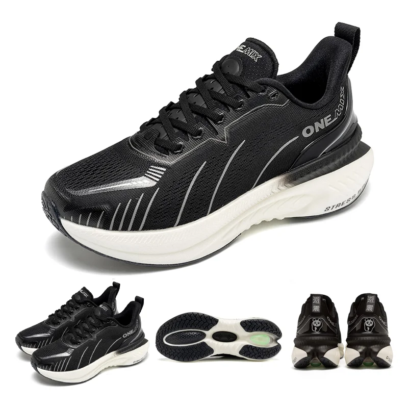 ONEMIX: nuevas zapatillas de running con amortiguación para hombre, adecuadas para corredores intensivos; zapatillas deportivas con cordones para mujer; zapatillas deportivas antideslizantes para hombre, para uso al aire libre.