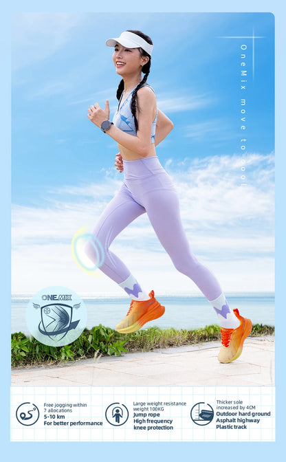ONEMIX: nuevas zapatillas de running con amortiguación para hombre, adecuadas para corredores intensivos; zapatillas deportivas con cordones para mujer; zapatillas deportivas antideslizantes para hombre, para uso al aire libre.