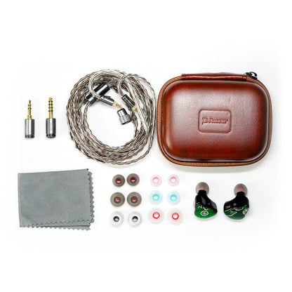 JUZEAR x Z Reviews Defiant 1DD+3BA Hybrid In-ear Earphones 3-Way Crossover HiFi Headset with 3.5+4.4mm Replaceable Plugs Cable