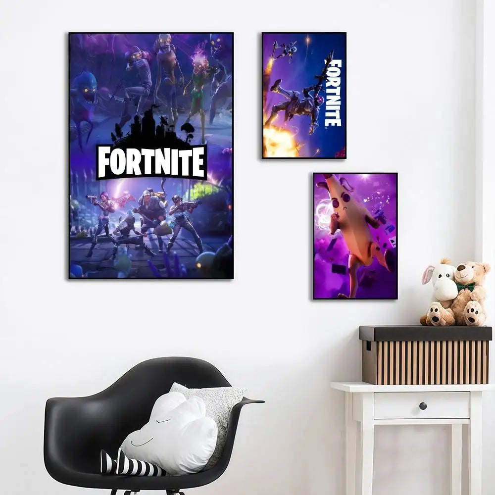 cool F-FORTNITE  high-definition poster sticker, sprucing up home and room walls, available in diverse styles.