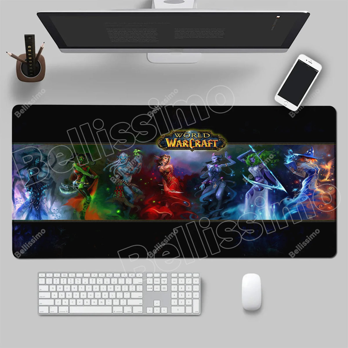World Of Warcraft 90x40 Large Gaming Mouse Pad Game Desk Play Pad for Csgo Natural Rubber Mat Grande Gamer Xxl Computer Mousepad