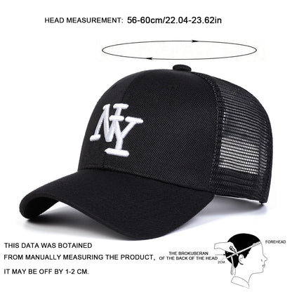 Unisex Letter Embroidery Baseball Net Caps Spring and Summer Outdoor Adjustable Casual Hats Sunscreen Hat Sports Cap