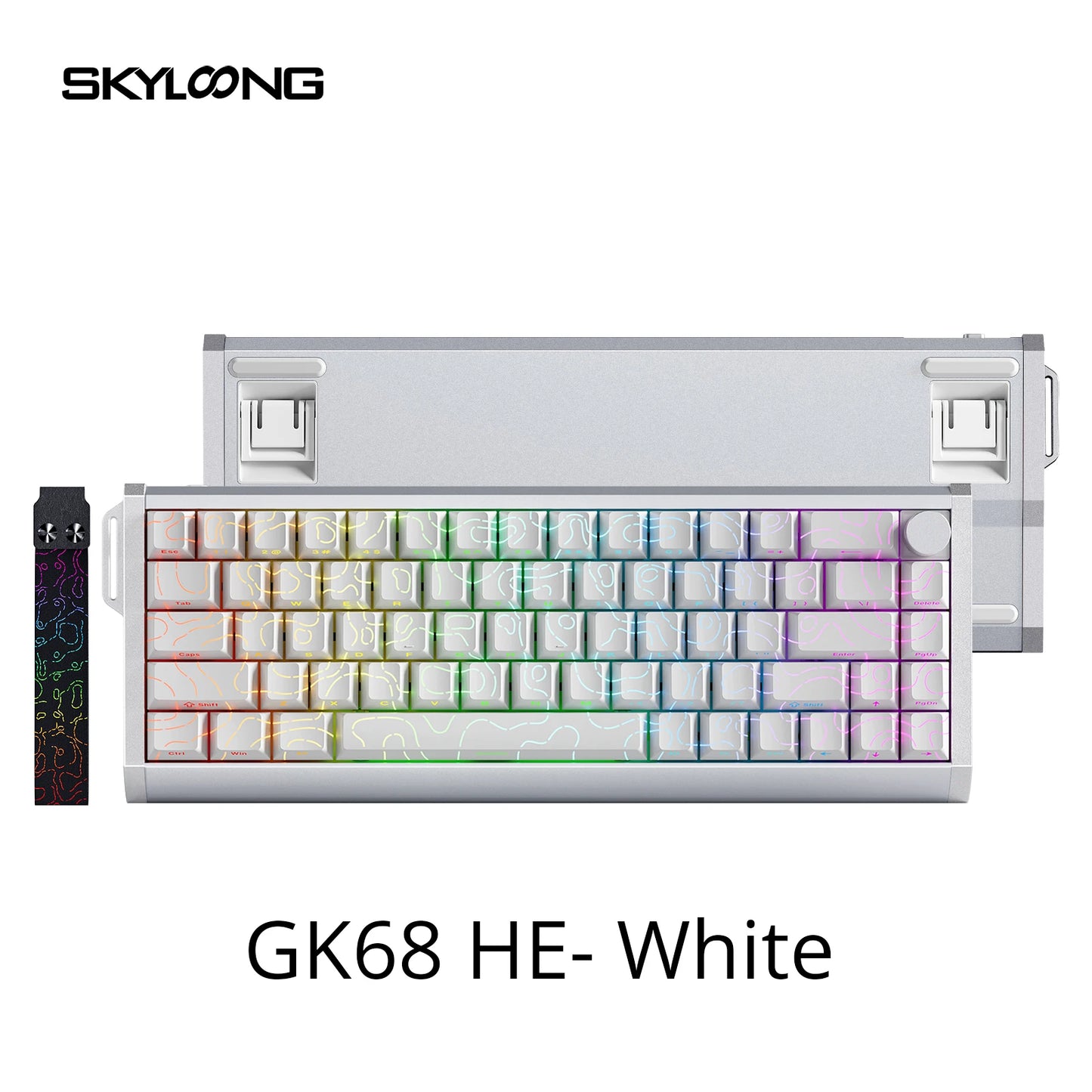 SKYLOONG GK61/GK68 HE Magnetic Keyboard Aluminum Case 8000hz RT0.01mm Rapid Trigger PBT Keycap RGB Backlit Wired Gaming Keyboard