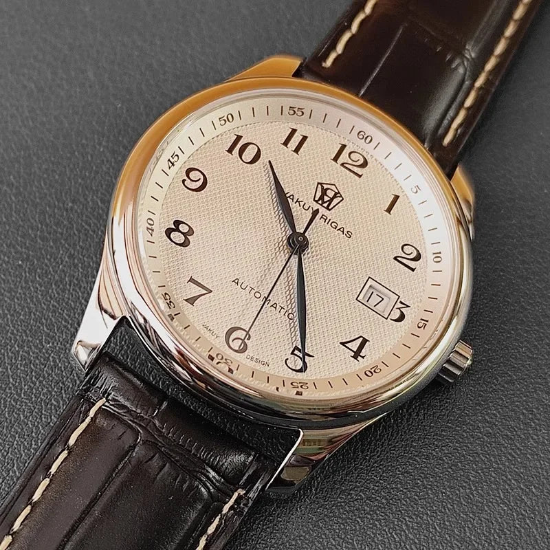 Vakuy Automatic Mechanical Watch Man's Business Auspicious Face Seagull ST2130 Movement Blue Pointer Waterproof Men's Watch
