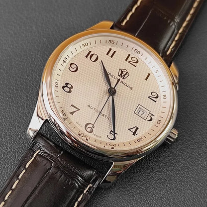 Vakuy Automatic Mechanical Watch Man's Business Auspicious Face Seagull ST2130 Movement Blue Pointer Waterproof Men's Watch