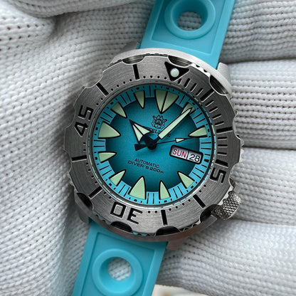 STEELDIVE SD1984 Monster Steel Strap Mechanical Watch NH36 Movt Sapphire Crystal 200M Waterproof Swiss Super Luminous Wristwatch