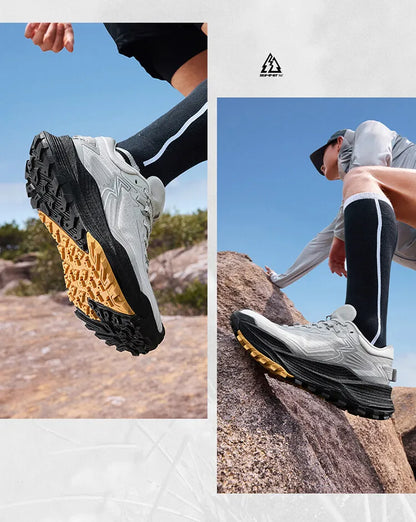 361 Degrees WUXIA 2 løbesko, lette, åndbare, stødabsorberende, skridsikre og bløde alsidige sneakers til udendørs vandring for mænd 672542201