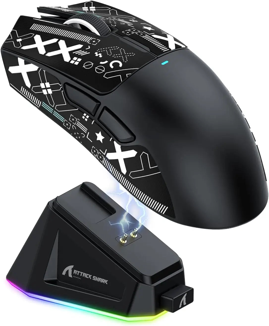 ATTACK SHARK X11 Wireless Gaming Mouse with Charging Dock, PixArt PAW3311 Gaming Sensor, BT/2.4G Wireless/Wired