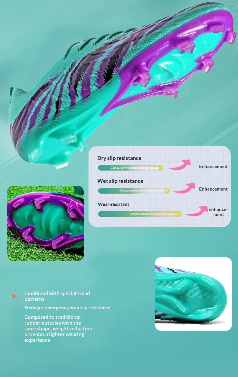 New Men's Football Boots Sport Soccer Shoes Match Unisex Ultralight Cleats Comfortable Non-Slip Outdoor Adult Grass High-quality