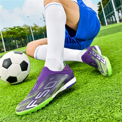 New Men's Football Boots Turf Comfortable Ultralight Soccer Shoes Non Slip Sport Fg Grass Cleats Futsal Indoor Adult Non-Slip