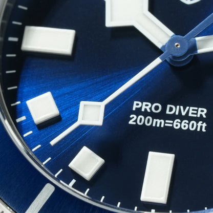 Watchdives WD1969 PRO Men Quartz Watch Sapphire Crystal Luminous Waterproof VH31Sweep Seconds Movement Stainless Steel Watches