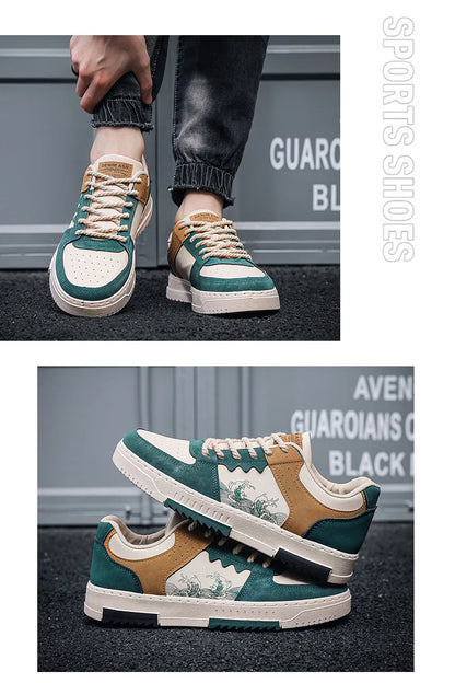 Pantofi casual noi de toamnă pentru bărbați, pantofi plat, respirabili, pentru exterior, adidași cu șireturi la modă, pantofi sport confortabili și la modă pentru bărbați, Zapatillas