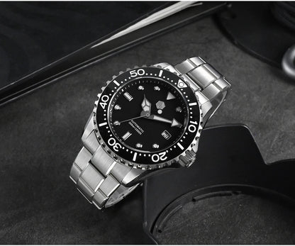 San Martin New 40-44mm Luxury Men's Diver Watch, Classic High Quality NH35 YN55 Automatic Mechanical, Sapphire, BGW-X1, 20Bar
