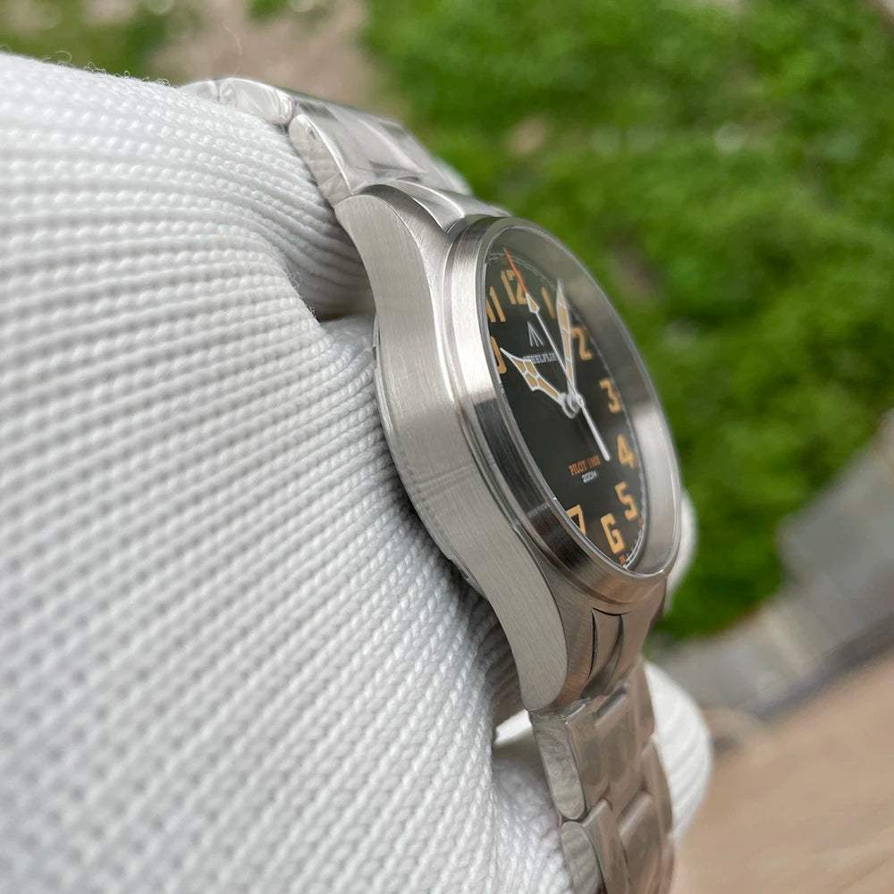 STEELFLIER Official SF740V New Quartz Pilot Series Swiss C3 Luminous 200M Waterproof VH31 Movement Men's Fashion Business Watch
