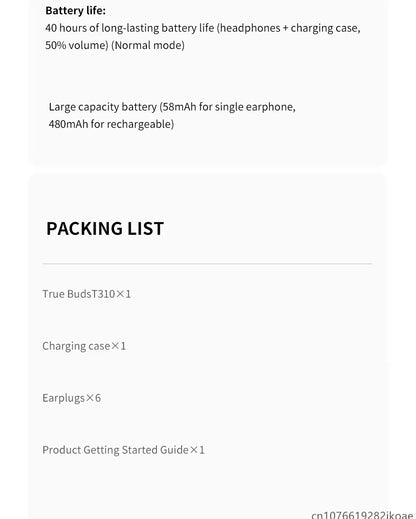 realme Buds T310 Wireless Earbuds Bluetooth 5.4 – 46dB Active Noise Cancelling HiFi Earphones with Deep Bass & Long Battery Life