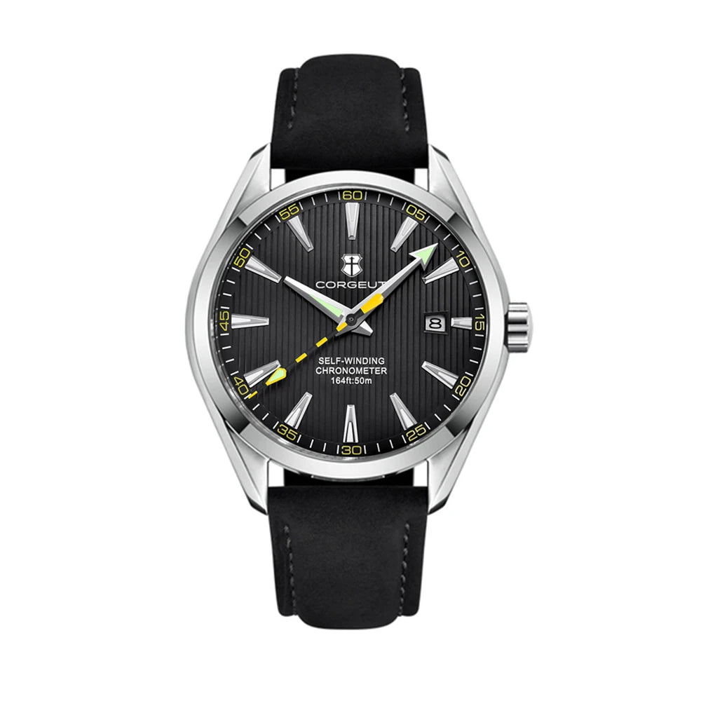 Luxury NH35 Movt Corgeut 41mm Man Sport Clock Automatic Relogio Masculino Mechanical Wristwatch Sapphire Steel Band Men's Watch