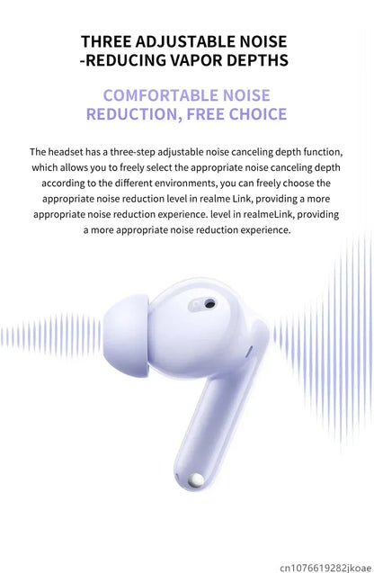 realme Buds T310 Wireless Earbuds Bluetooth 5.4 – 46dB Active Noise Cancelling HiFi Earphones with Deep Bass & Long Battery Life