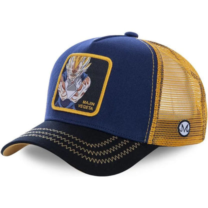 Dragon Ball Son Goku-Kappe, Sommer-Reisekappe mit Schirm, Herren-Kappe mit Stickerei, Hip-Hop-Mesh-Kappe, Sonnenvisier, Baseballkappe, Outdoor-Sport