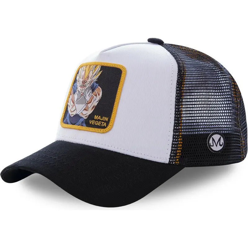 Dragon Ball Son Goku-Kappe, Sommer-Reisekappe mit Schirm, Herren-Kappe mit Stickerei, Hip-Hop-Mesh-Kappe, Sonnenvisier, Baseballkappe, Outdoor-Sport