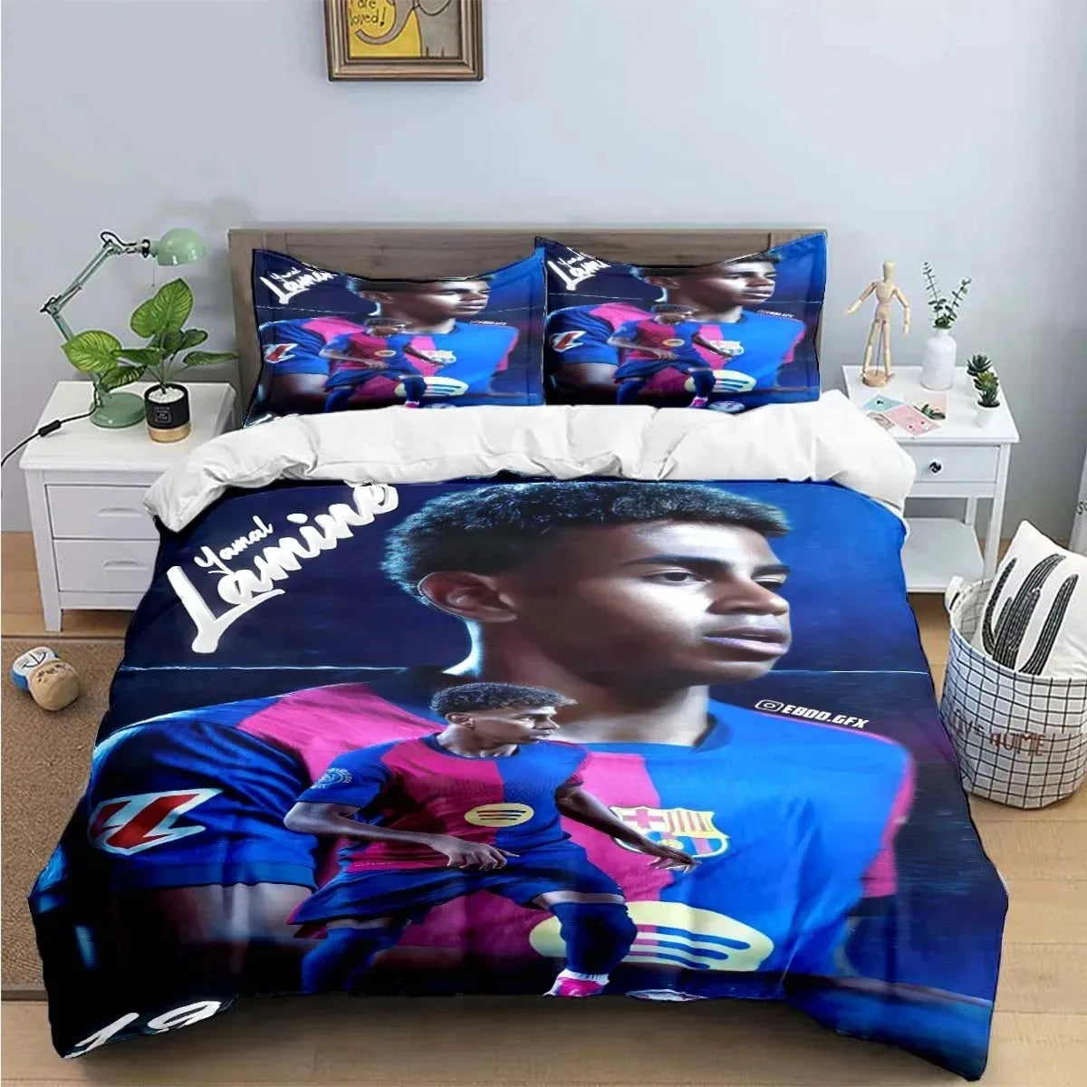 Spain Football Cenozoic Star L-Lamine Y-Yamal Bedding Sets Duvet Cover Pillowcase Single Twin Full Queen King Size for Kids Teen