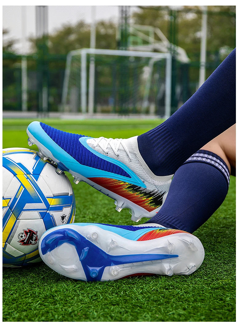 New Men Football Boots Training Ultralight Outdoor Drop Shipping Soccer Shoes Cleats Shoes Soccer Long Spikes FG Non-Slip